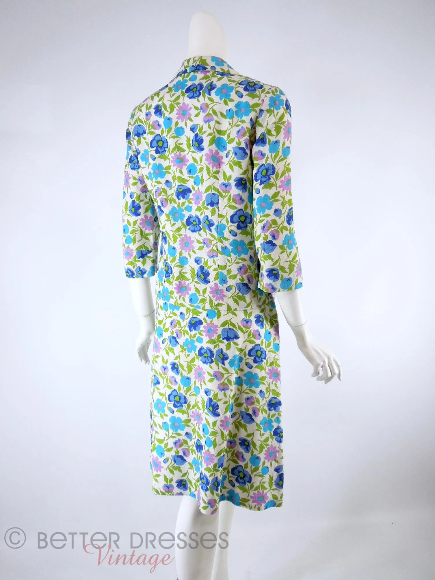 60s/70s Floral Skirt Suit - sm