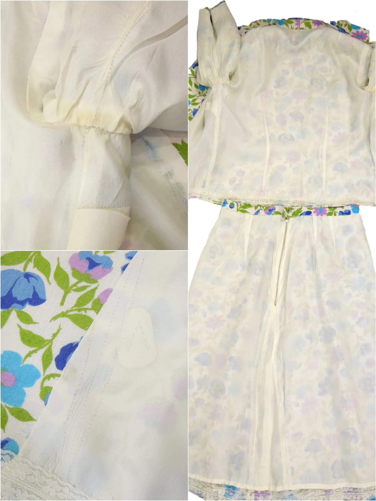 60s/70s Floral Skirt Suit - sm