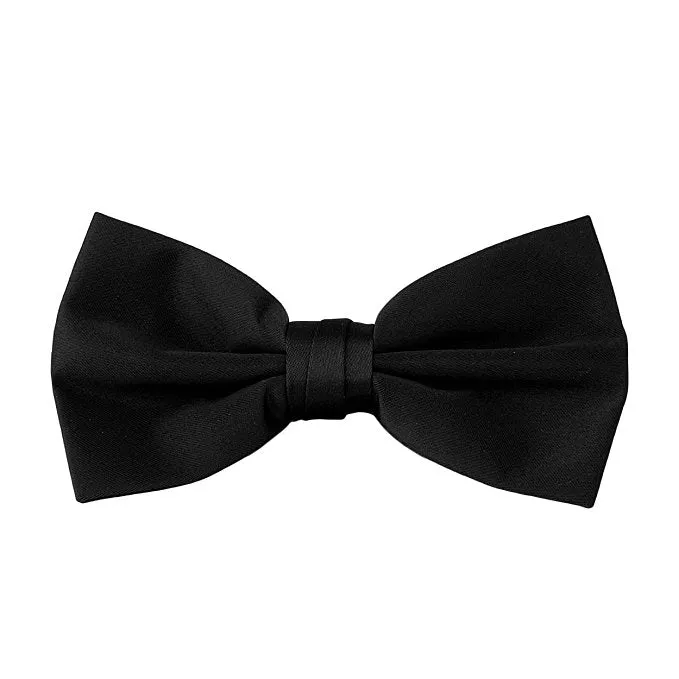 Adolfo Mens Satin Bowtie Black OneSize