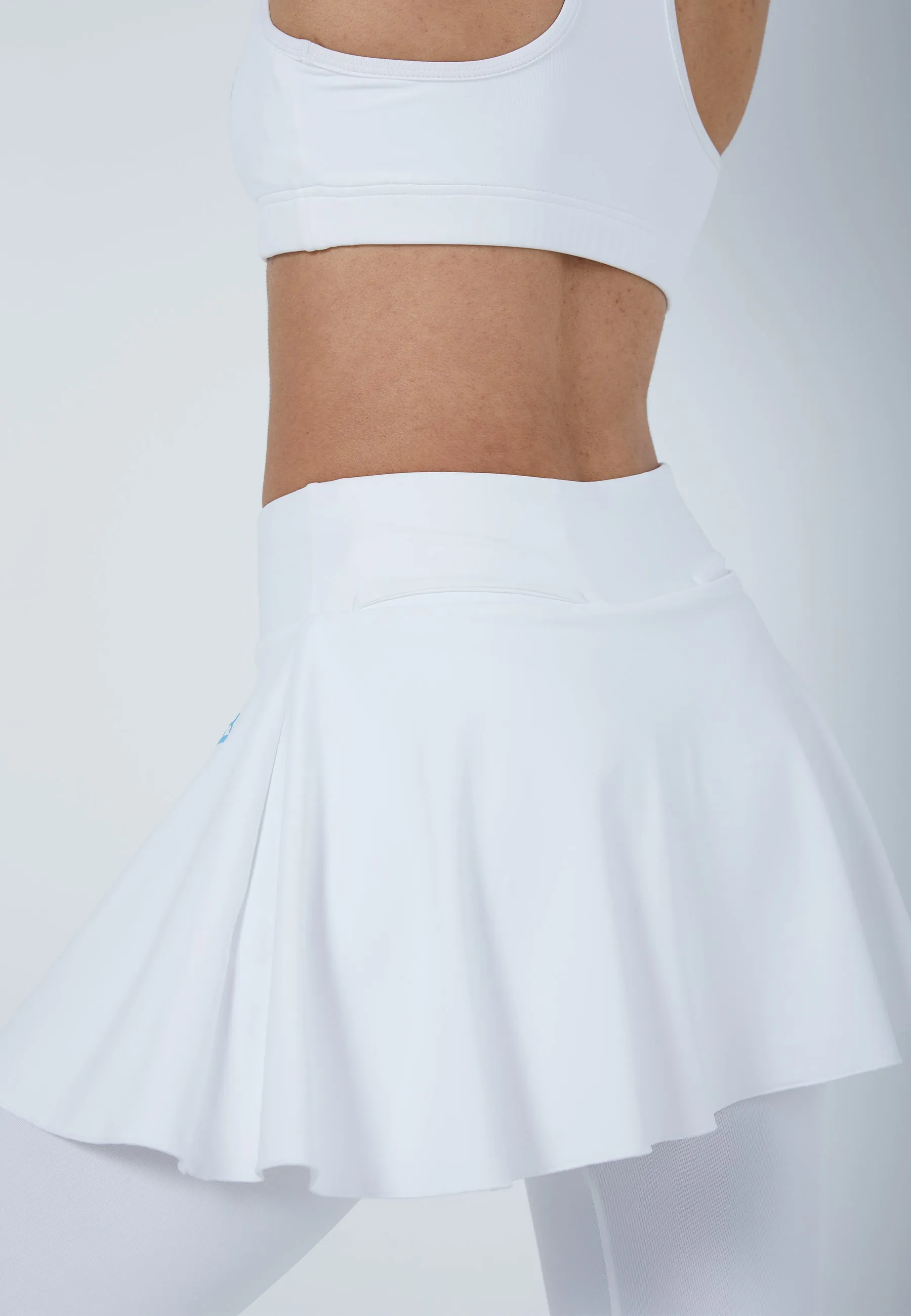 Advantage 2-in-1 Tennisskirt / Skort with Tights, white