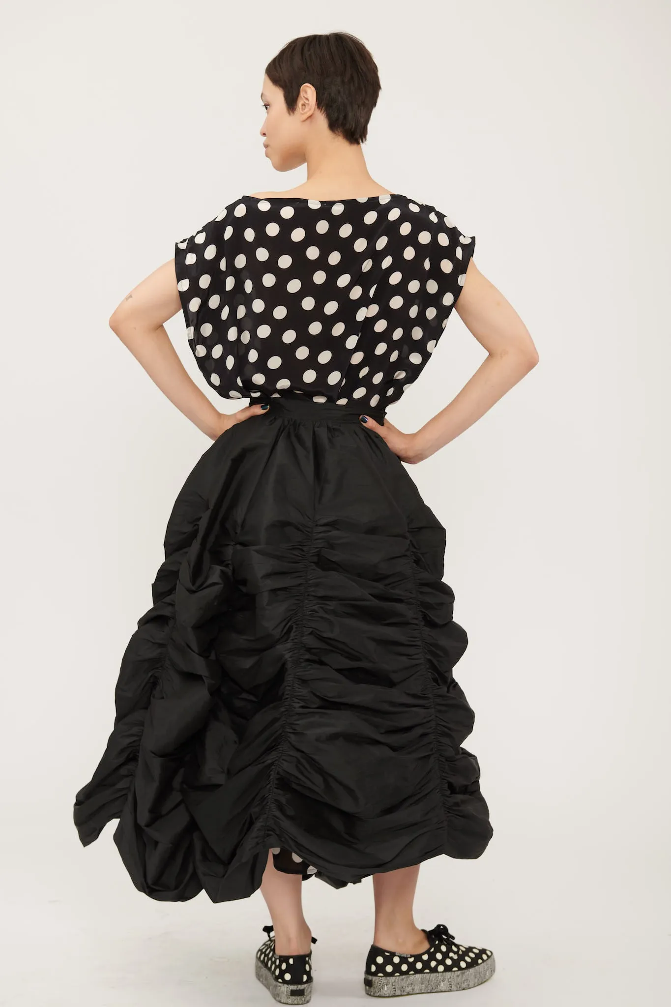 Anja Skirt in Black Taffeta