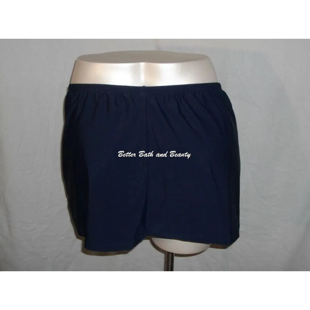 Aqua Couture Swim Suit Skirt Skirtini Skort Swim Bottom Size 24W Navy Blue NWT