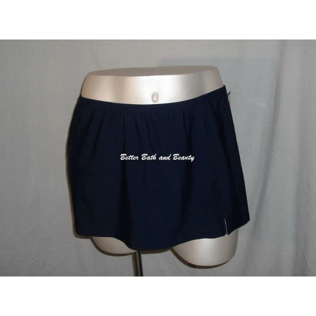 Aqua Couture Swim Suit Skirt Skirtini Skort Swim Bottom Size 24W Navy Blue NWT