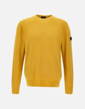 Badra Men's Ocher Yellow Wool Sweater