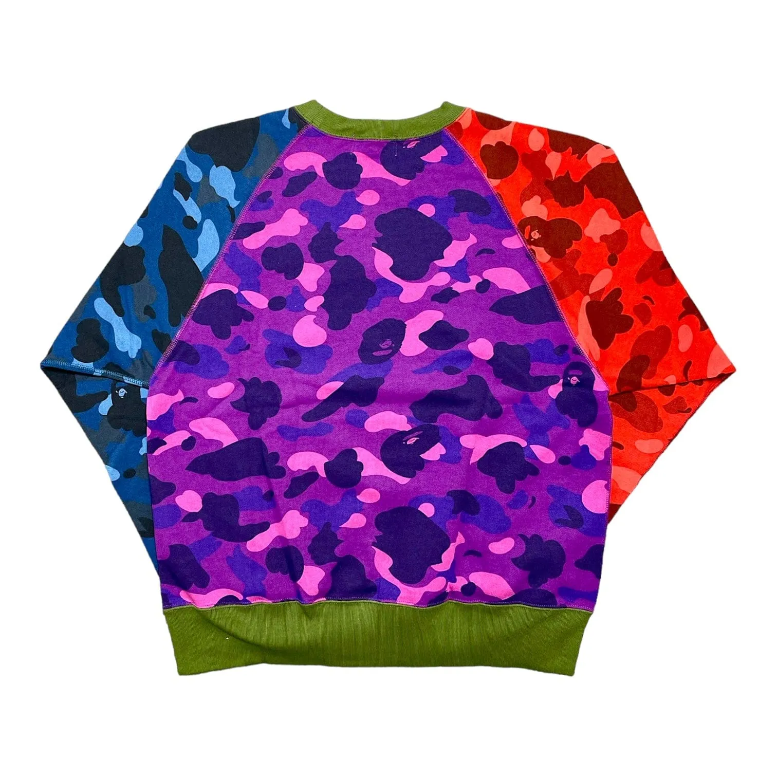 BAPE Crazy Camo Relaxed Fit College Crewneck Multicolor