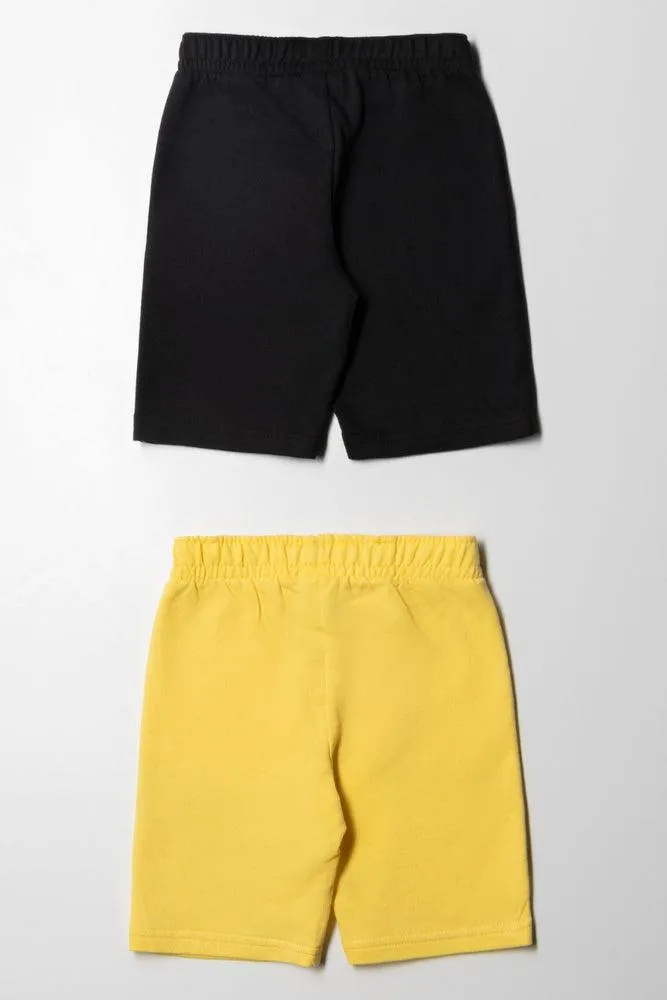 Batman 2 Pack Shorts Black & Yellow