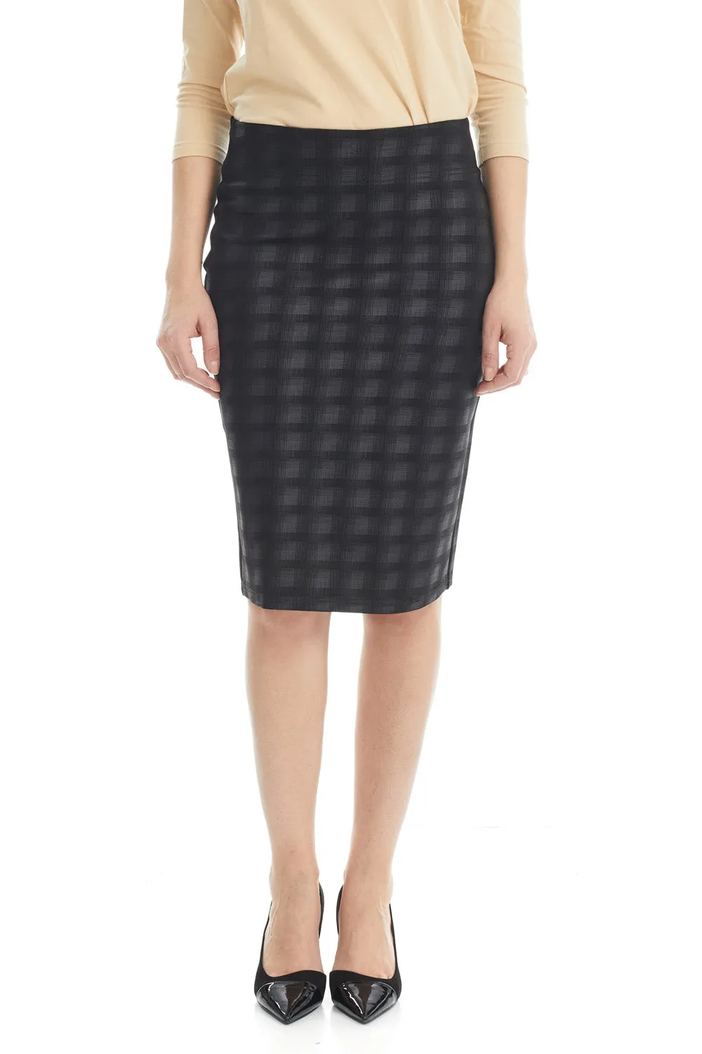 Below the knee straight ponte office skirt 'Sophia'