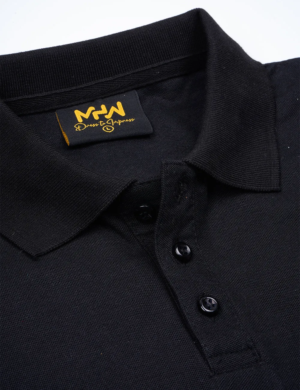 Black Birdseye Polo Shirt