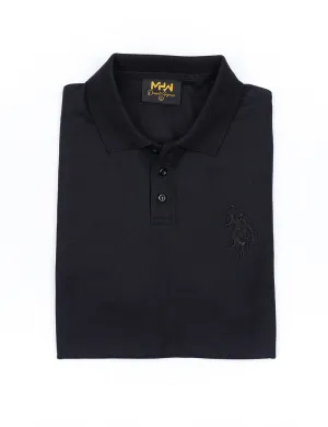 Black Birdseye Polo Shirt