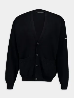 Black Cotton Cardigan