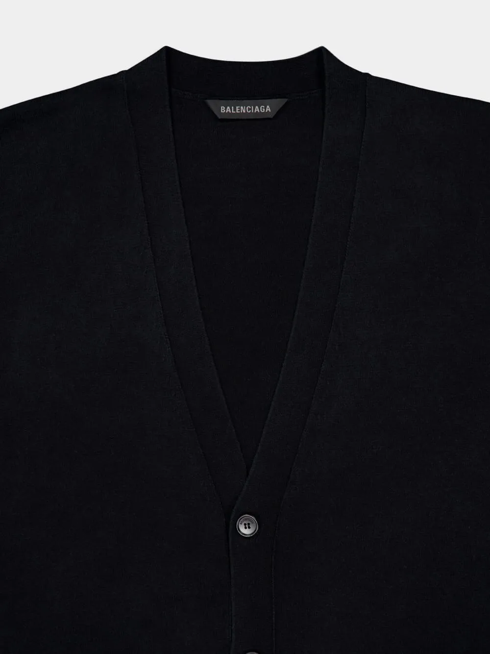 Black Cotton Cardigan