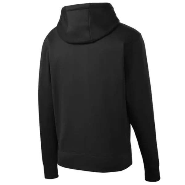 BLUE OVAL PERFORMANCE FLEECE HOODIE - BLACK