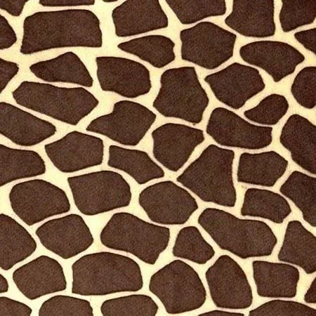 Brown Giraffe Print Fleece Fabric