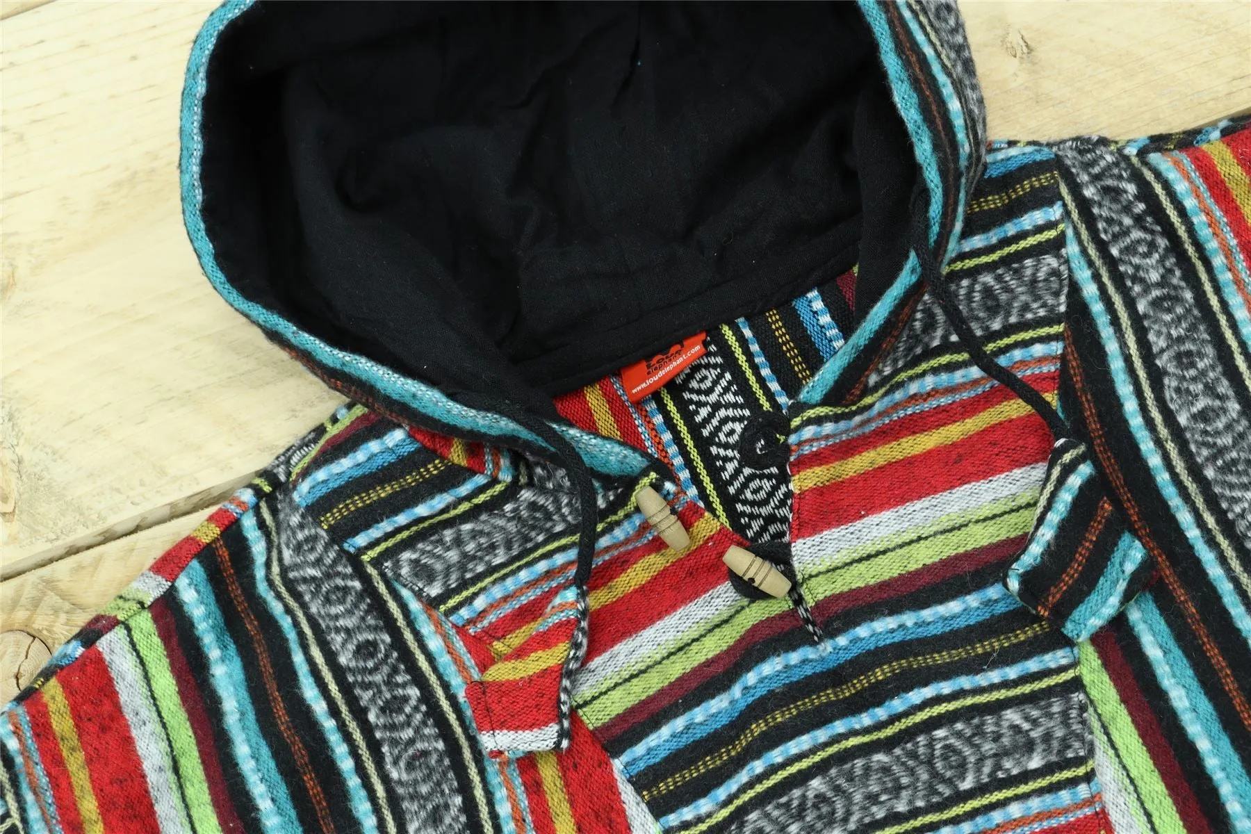 Brushed Gheri Cotton Baja Hoodie - Mexican Diamond