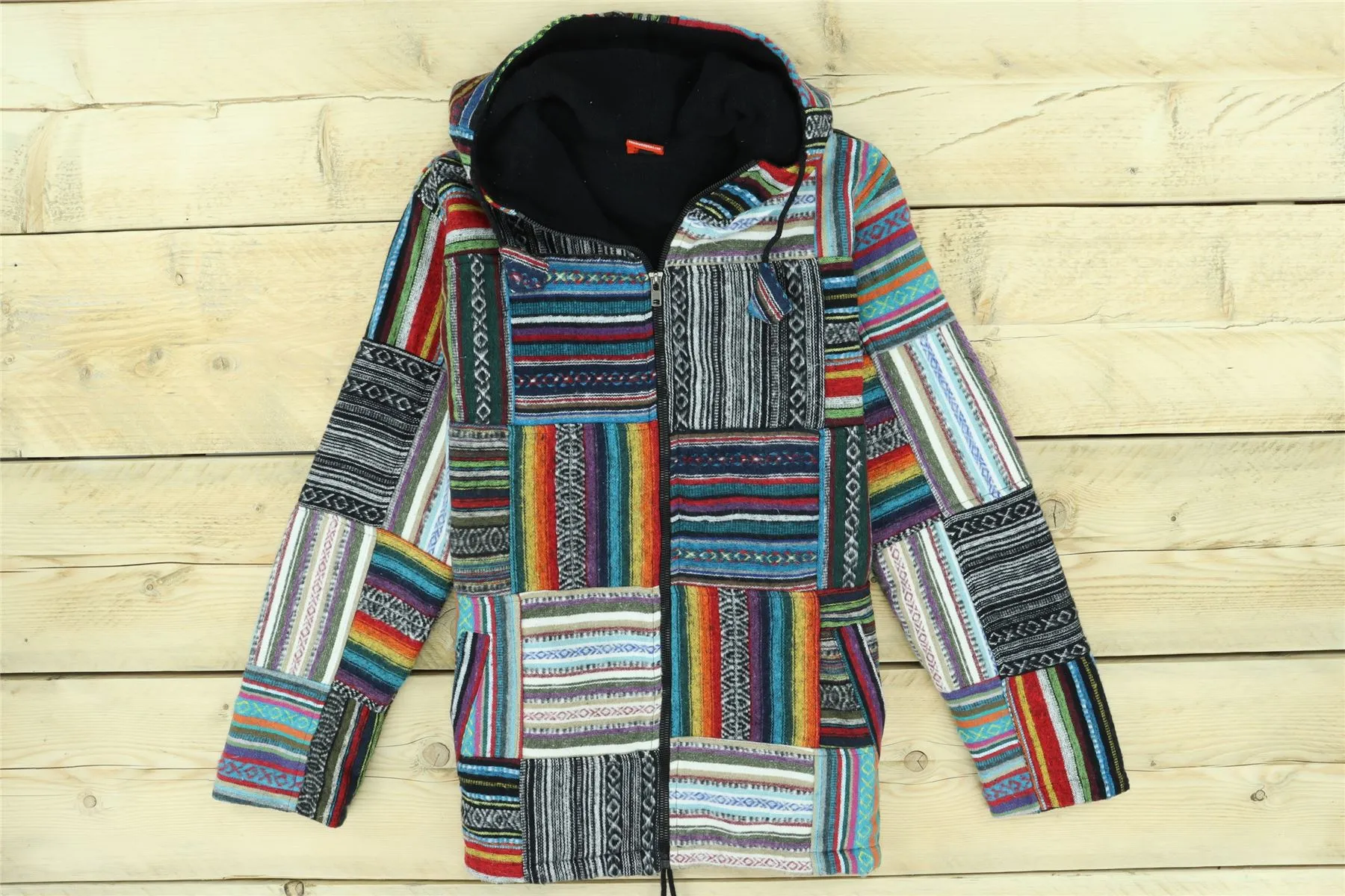 Brushed Gheri Cotton Hoodie Fleece Lined - Patch Brush