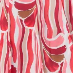 Brushstroke Print Sleeveless Knee Length Dress