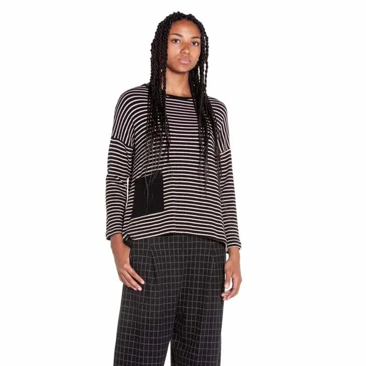 Buccia Stripe Jumper - Nero