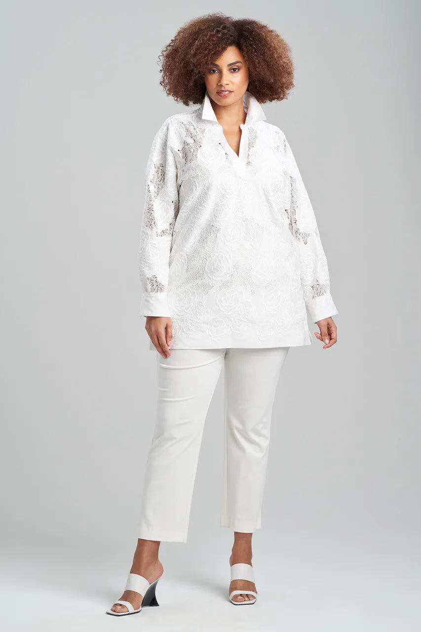 Calado Embroidery Cotton Oversized Top