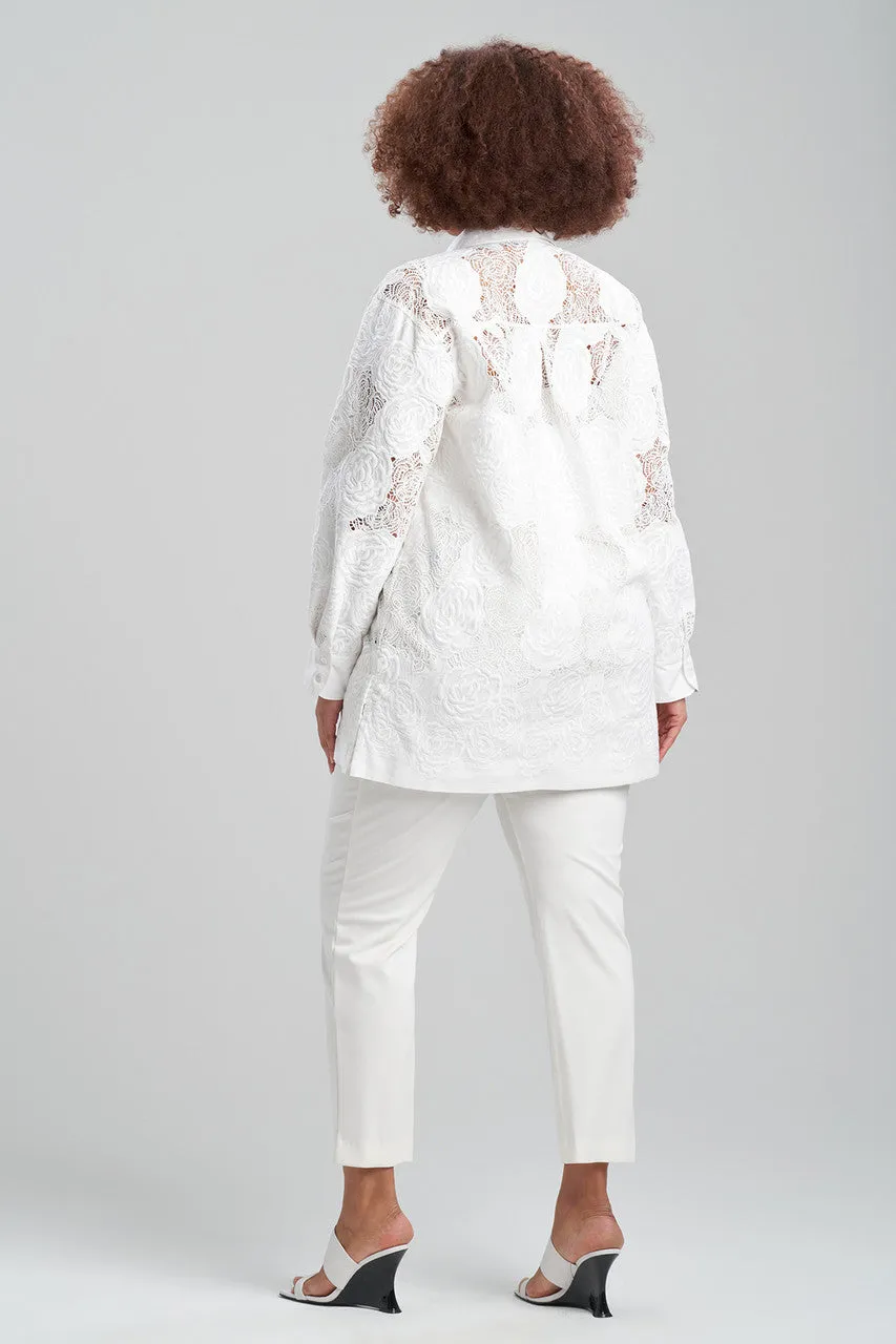 Calado Embroidery Cotton Oversized Top