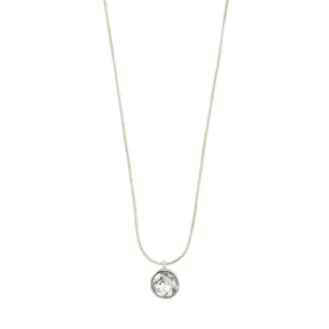 CALLIE recycled crystal pendant necklace silver-plated