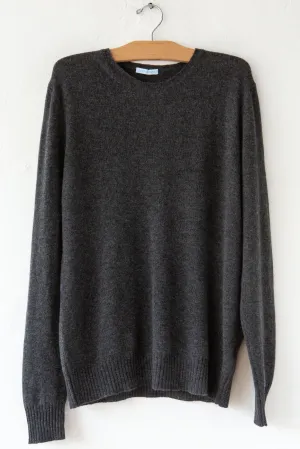 Cashmere Crew Dk Grey