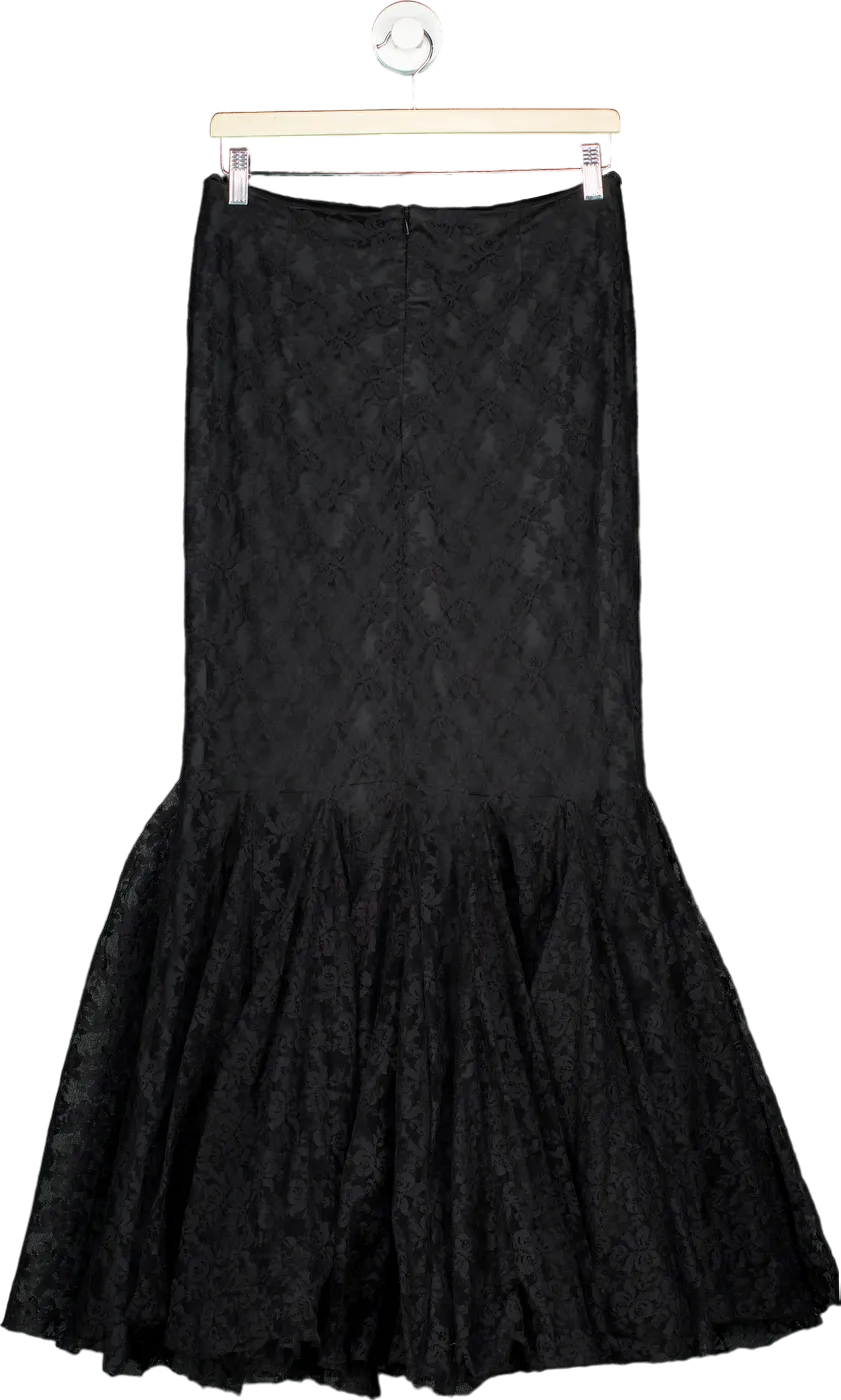 Diva Black Lace Mermaid Skirt UK M