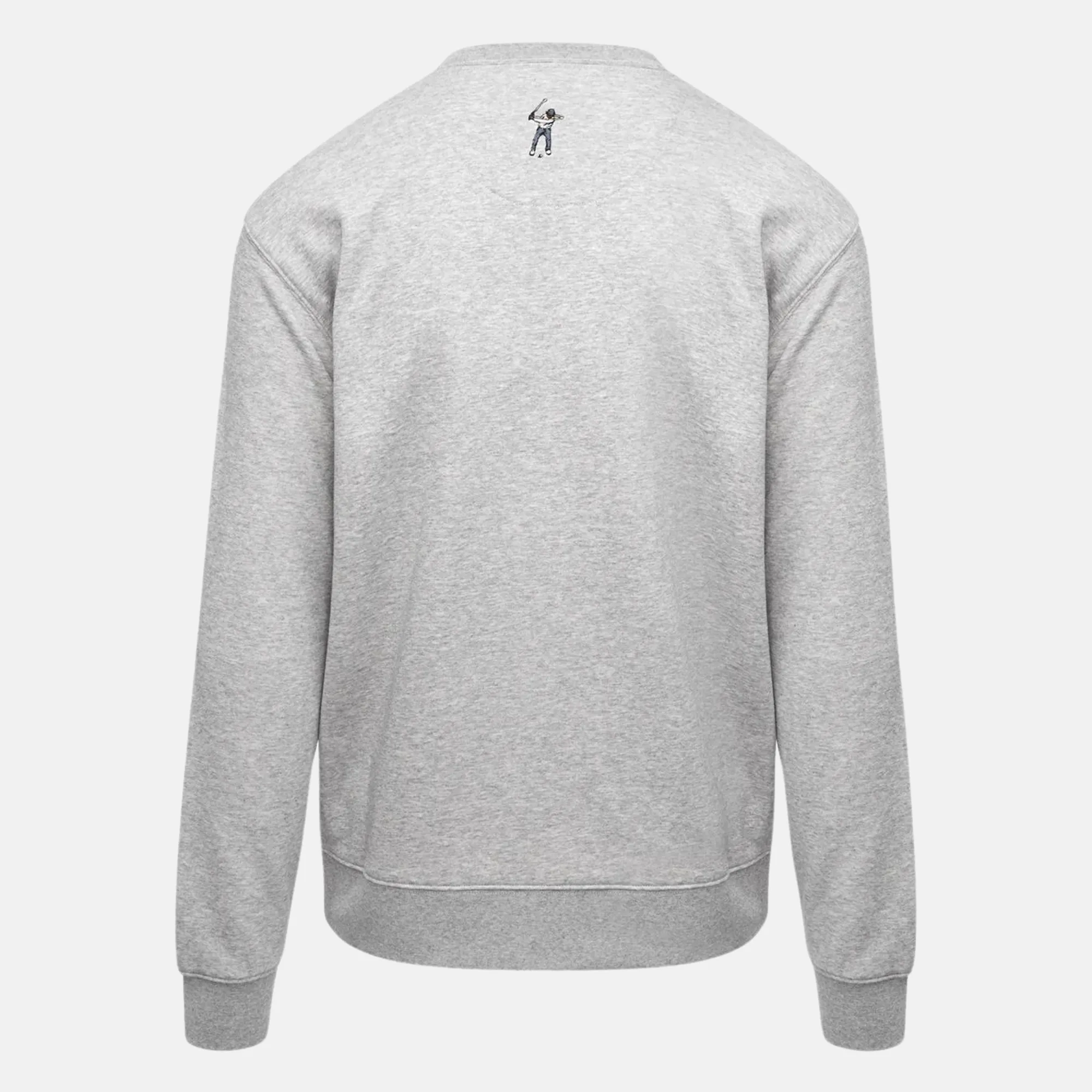 Eastside Golf Core Heather Grey Script Logo Fleece Crew