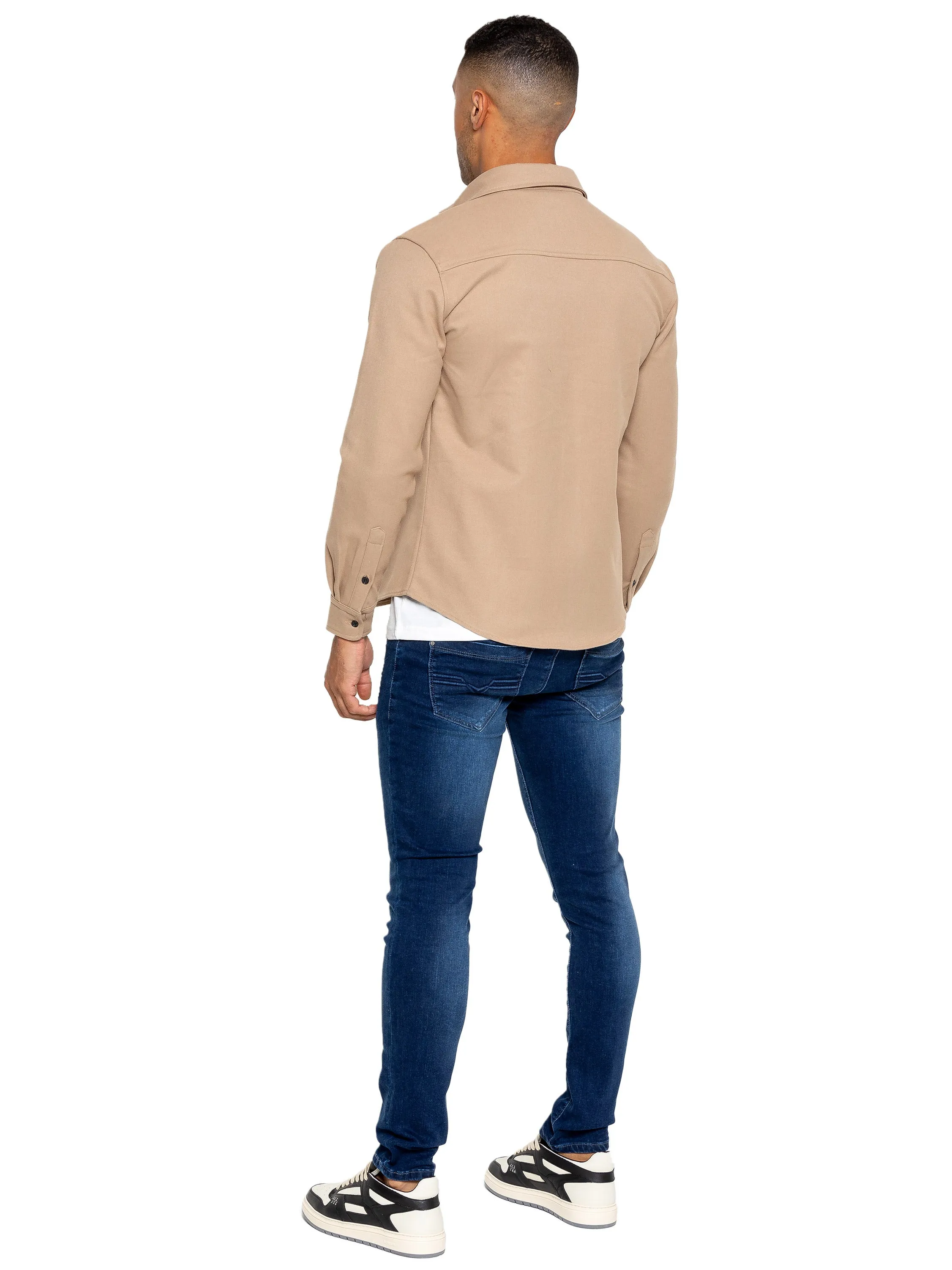 Enzo | Mens Oversized Textured Overshirt