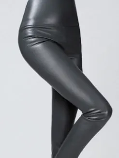 Faux Leather Leggings Grey