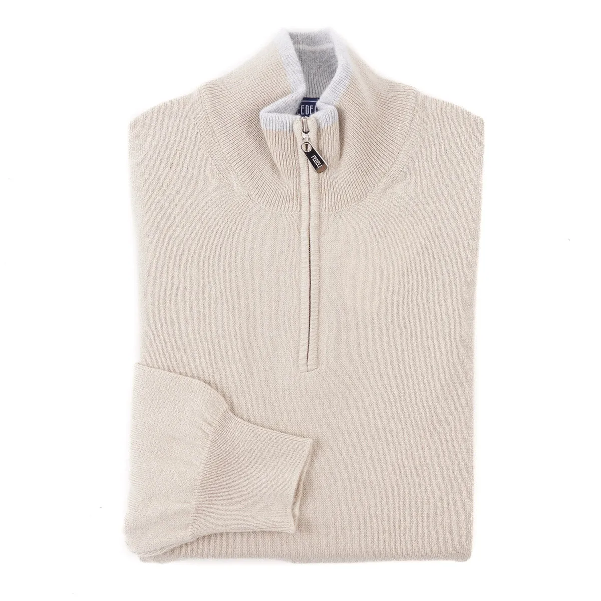 Fedeli Quarter-Zip Cashmere Sweater