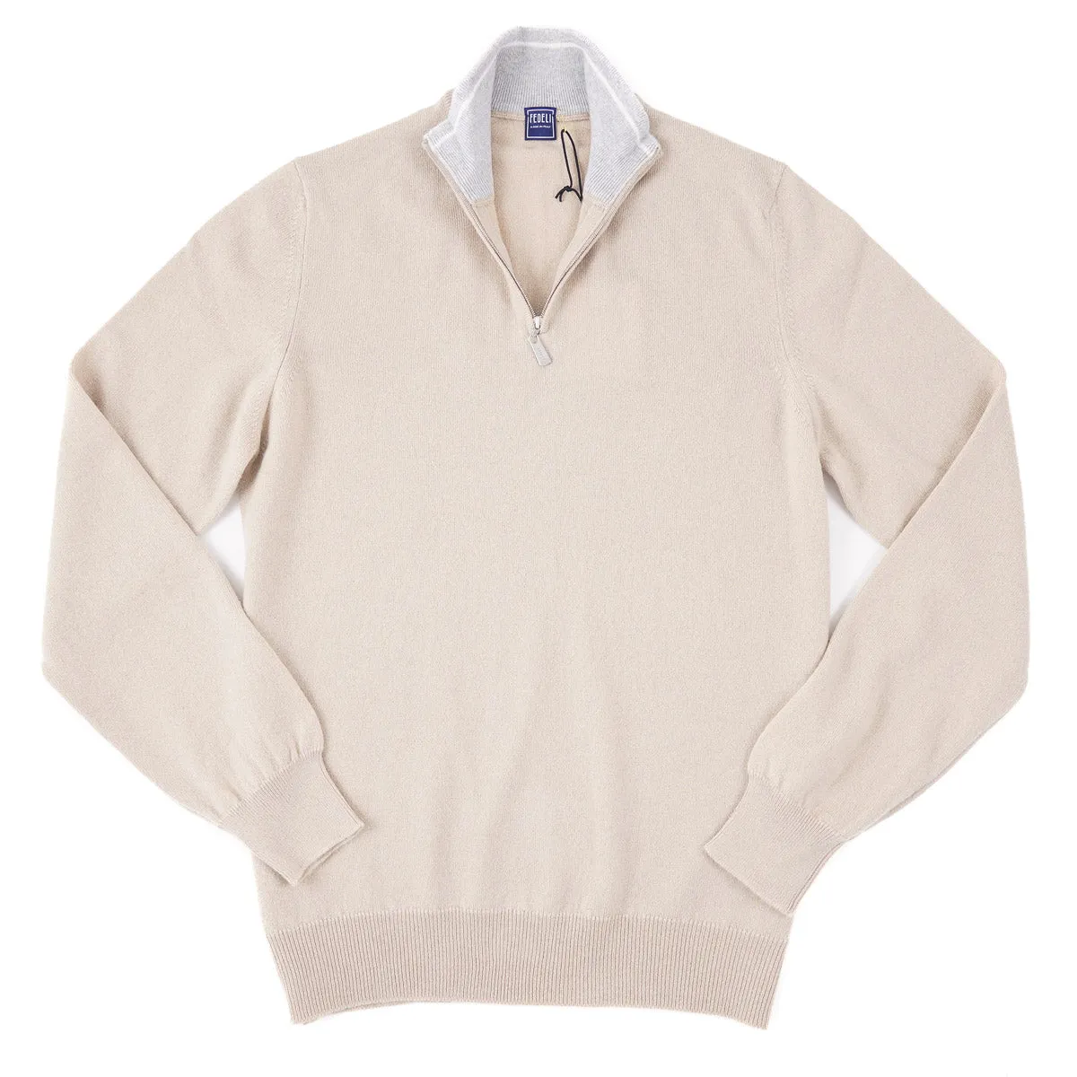 Fedeli Quarter-Zip Cashmere Sweater