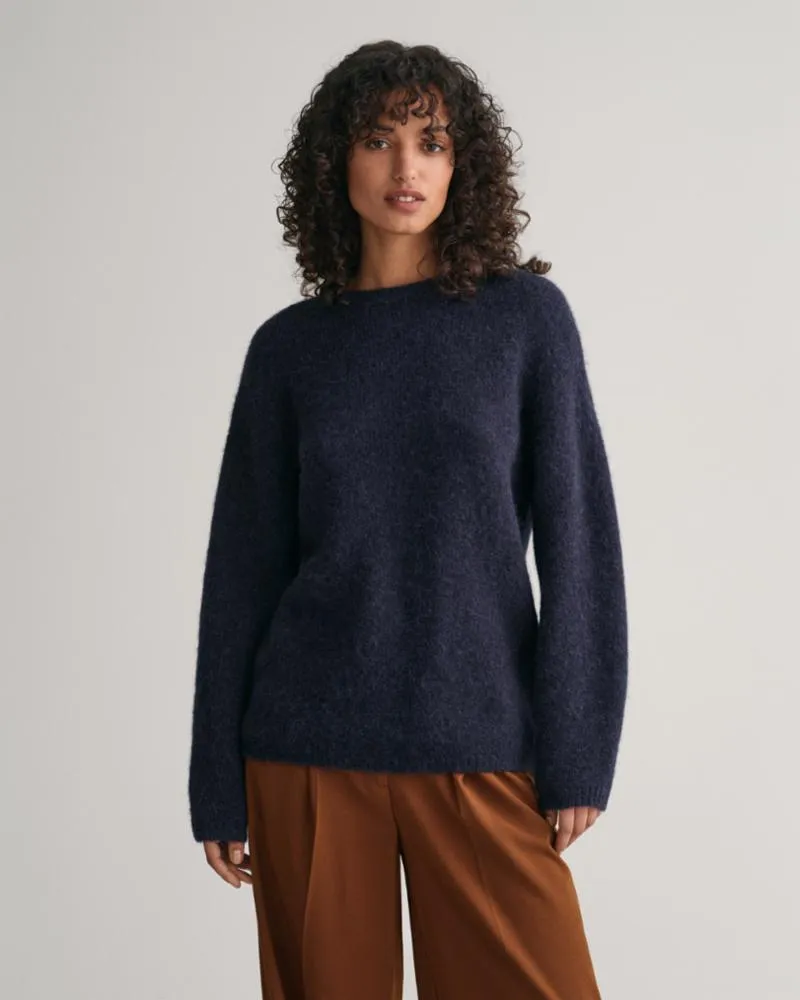 Gant Apparel S Women's Hairy Texture C Seasonal Newness Blue Reg