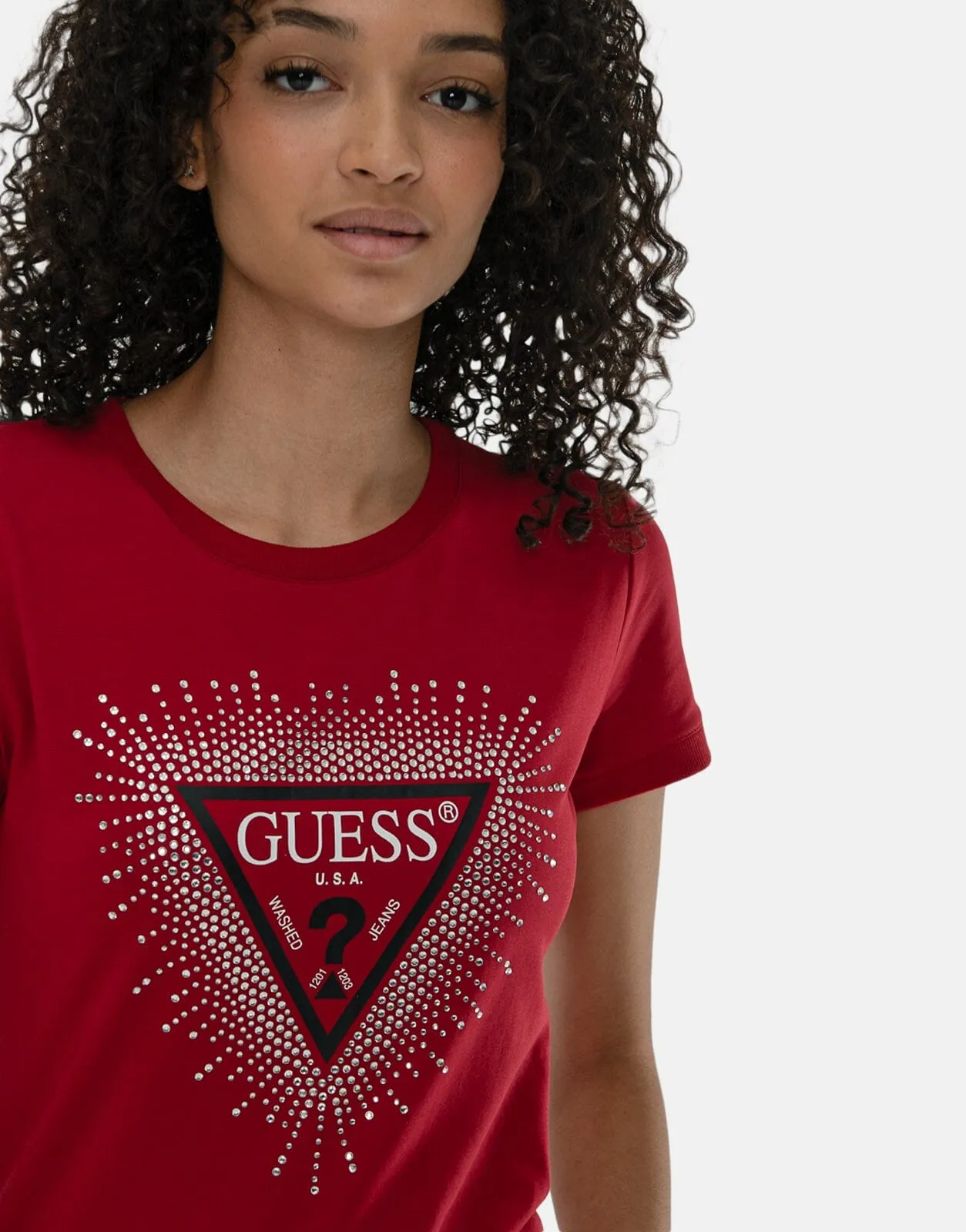 Guess Star Triangle Red T-Shirt