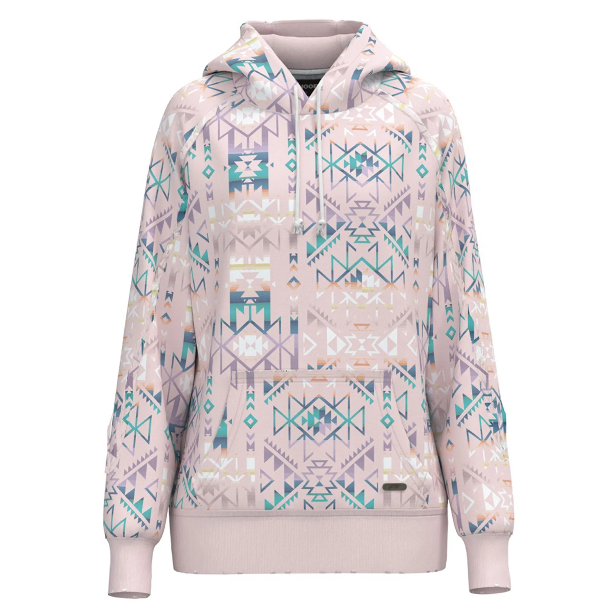 Hooey Hoodie Women's Pink Aztec Sweatshirt