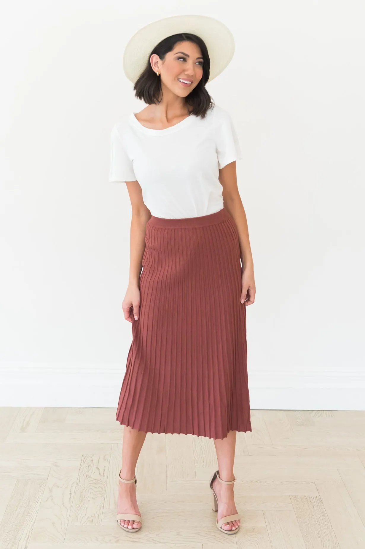 Inspire us With Charm Ribbed Sweater skirt