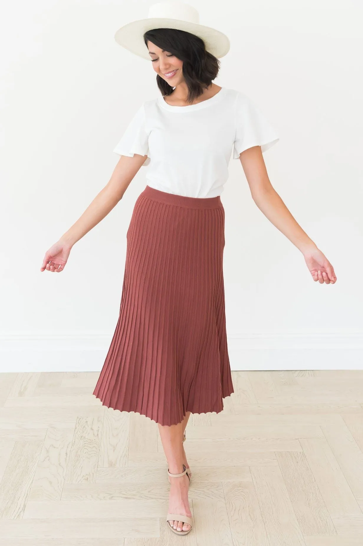 Inspire us With Charm Ribbed Sweater skirt