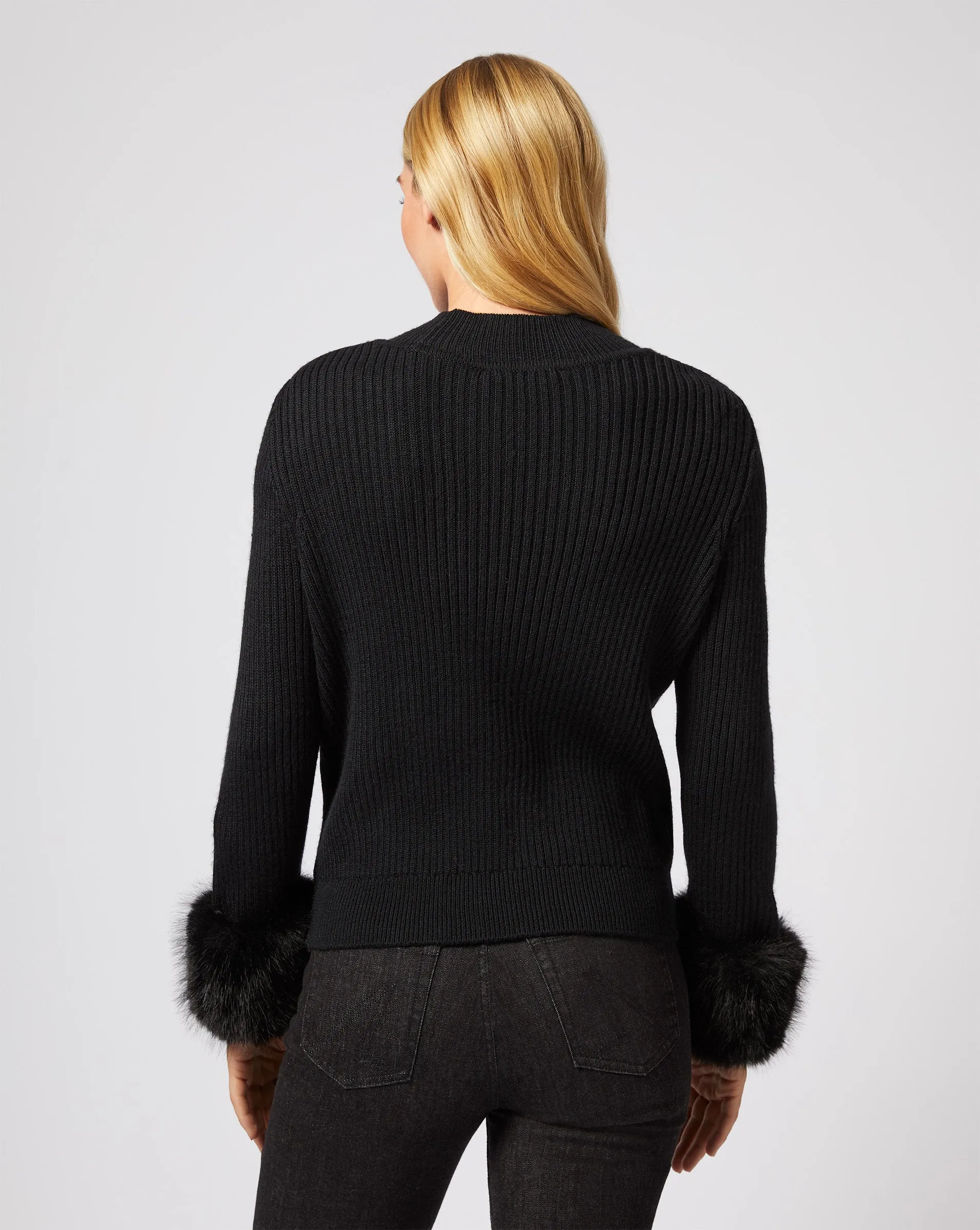 Keyhole Wool Turtleneck Sweater