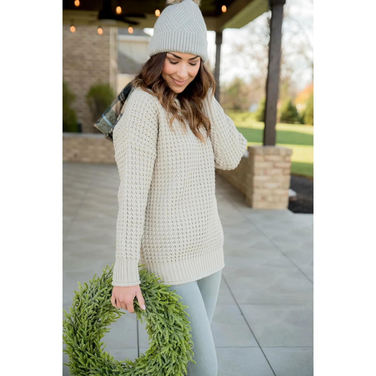 Knit Trimmed Turtleneck