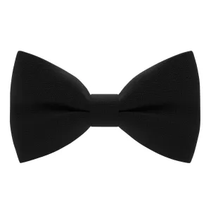 Linen Black Bow Tie