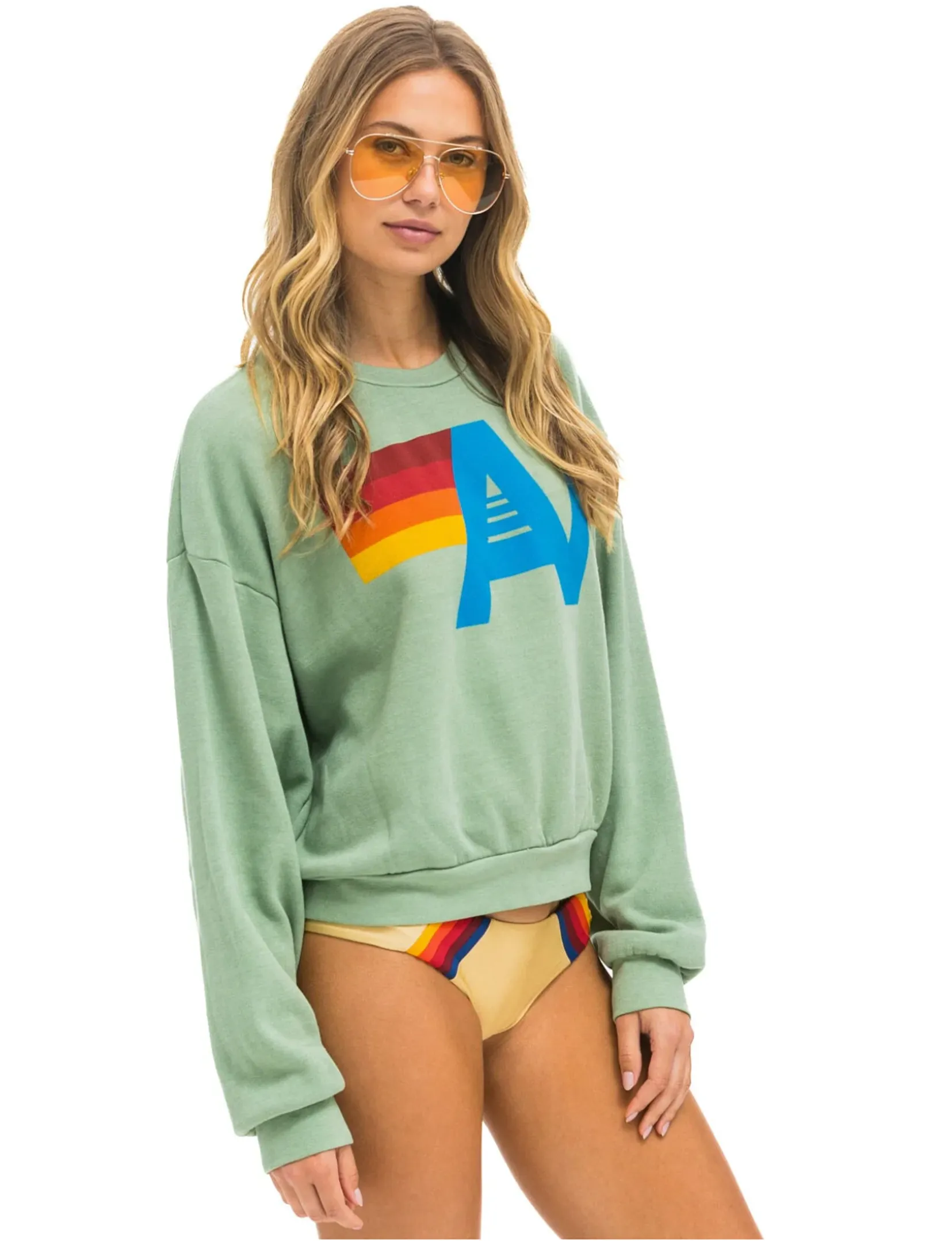 Logo Crew Relaxed Sweatshirt, Sage