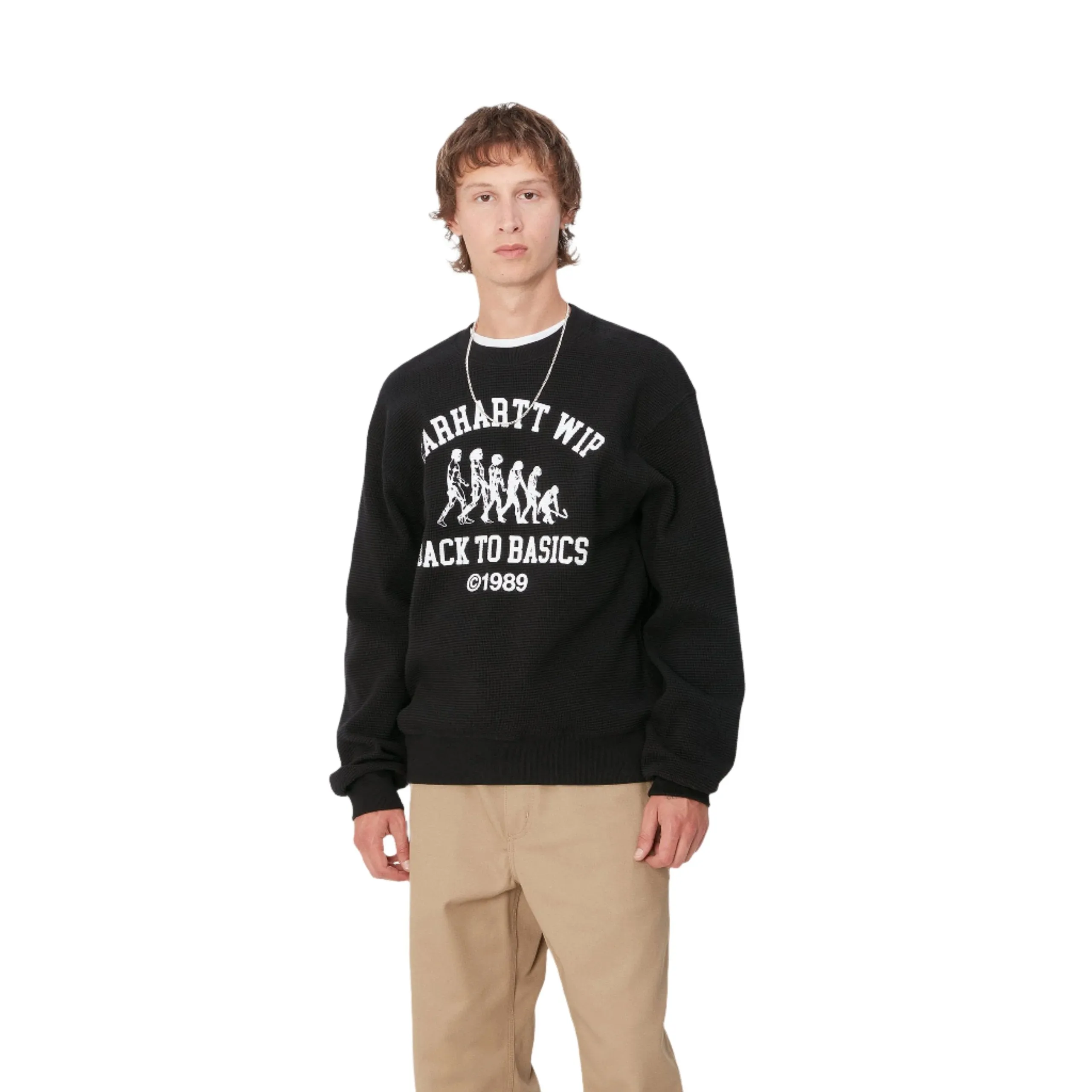 MAIN BASICS SWEAT BLACK / WHITE