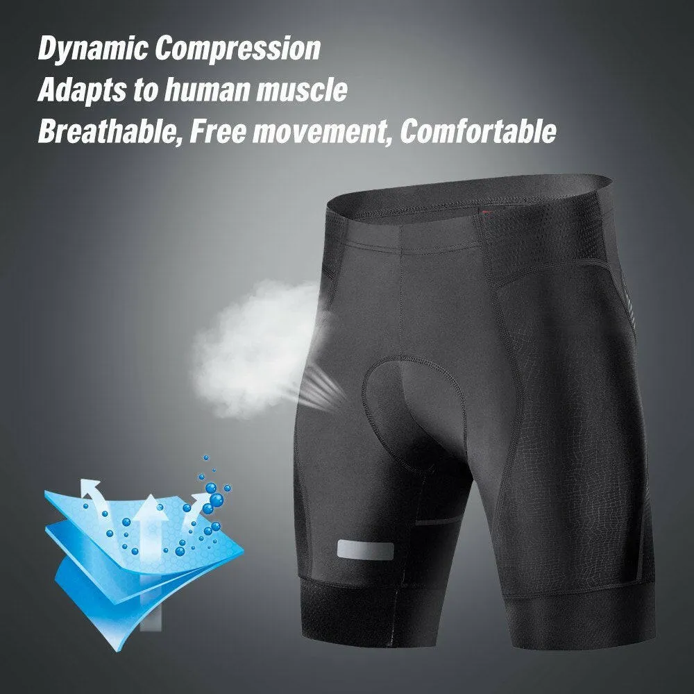 Men 4D Padded Cycling Shorts Breathable Quick Dry Bike Bicycle Compression Shorts