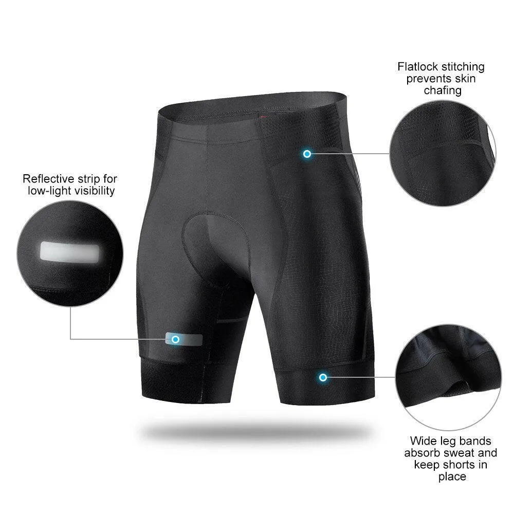 Men 4D Padded Cycling Shorts Breathable Quick Dry Bike Bicycle Compression Shorts