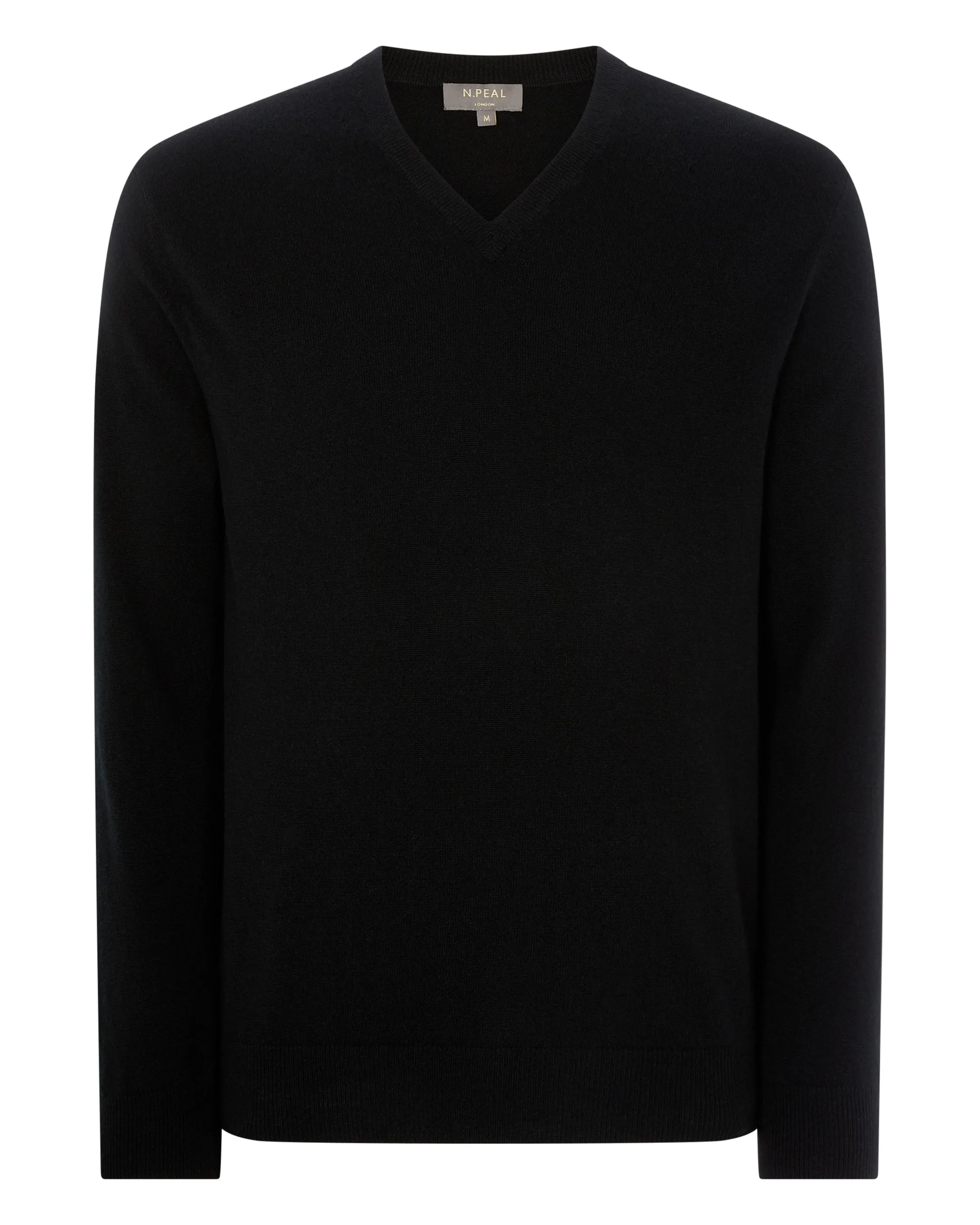 Men's Burlington V Neck Cashmere Sweater Black