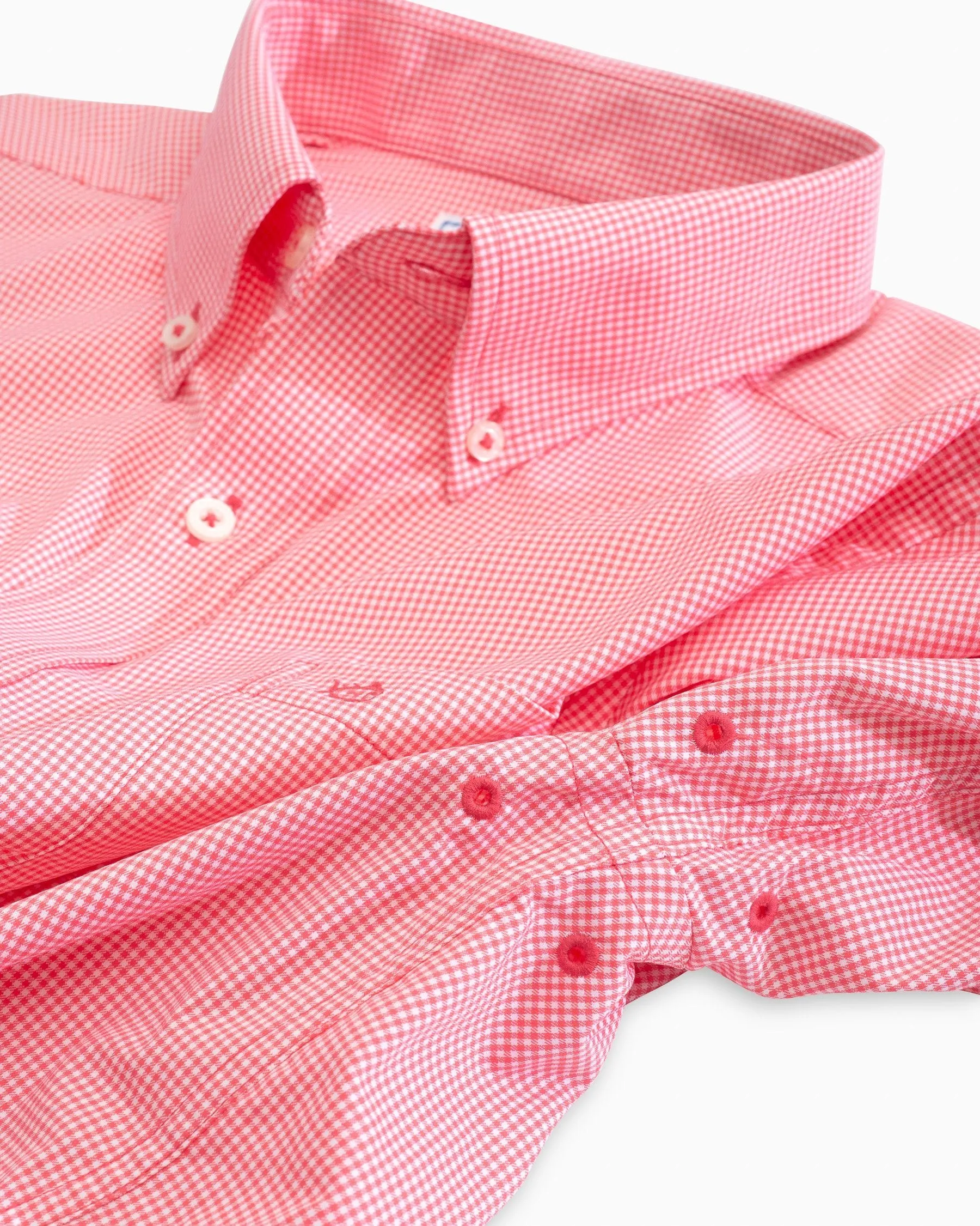 Micro Gingham Intercoastal Performance Sport Shirt