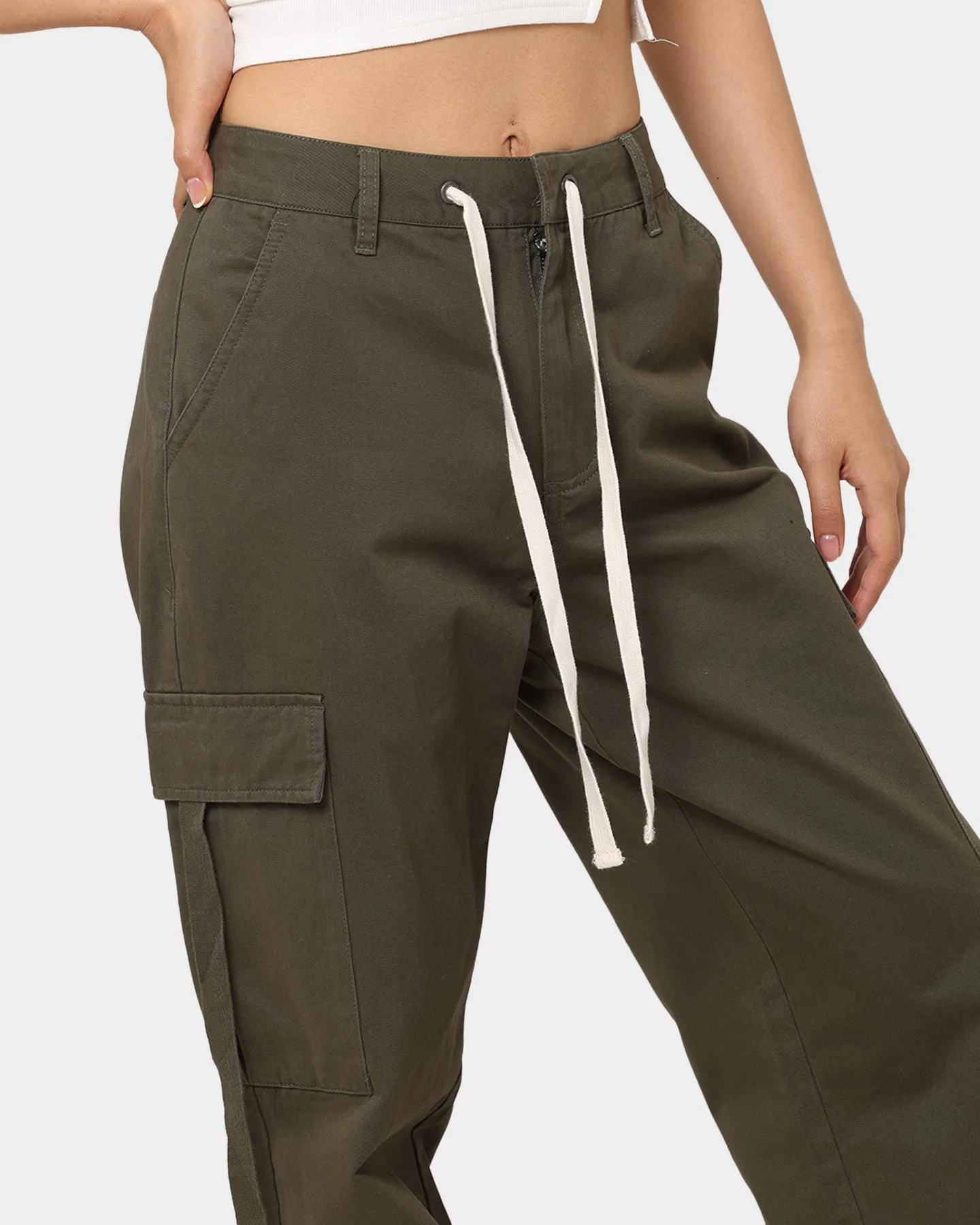 MNML Women's Baggy Cargo Pants Khaki