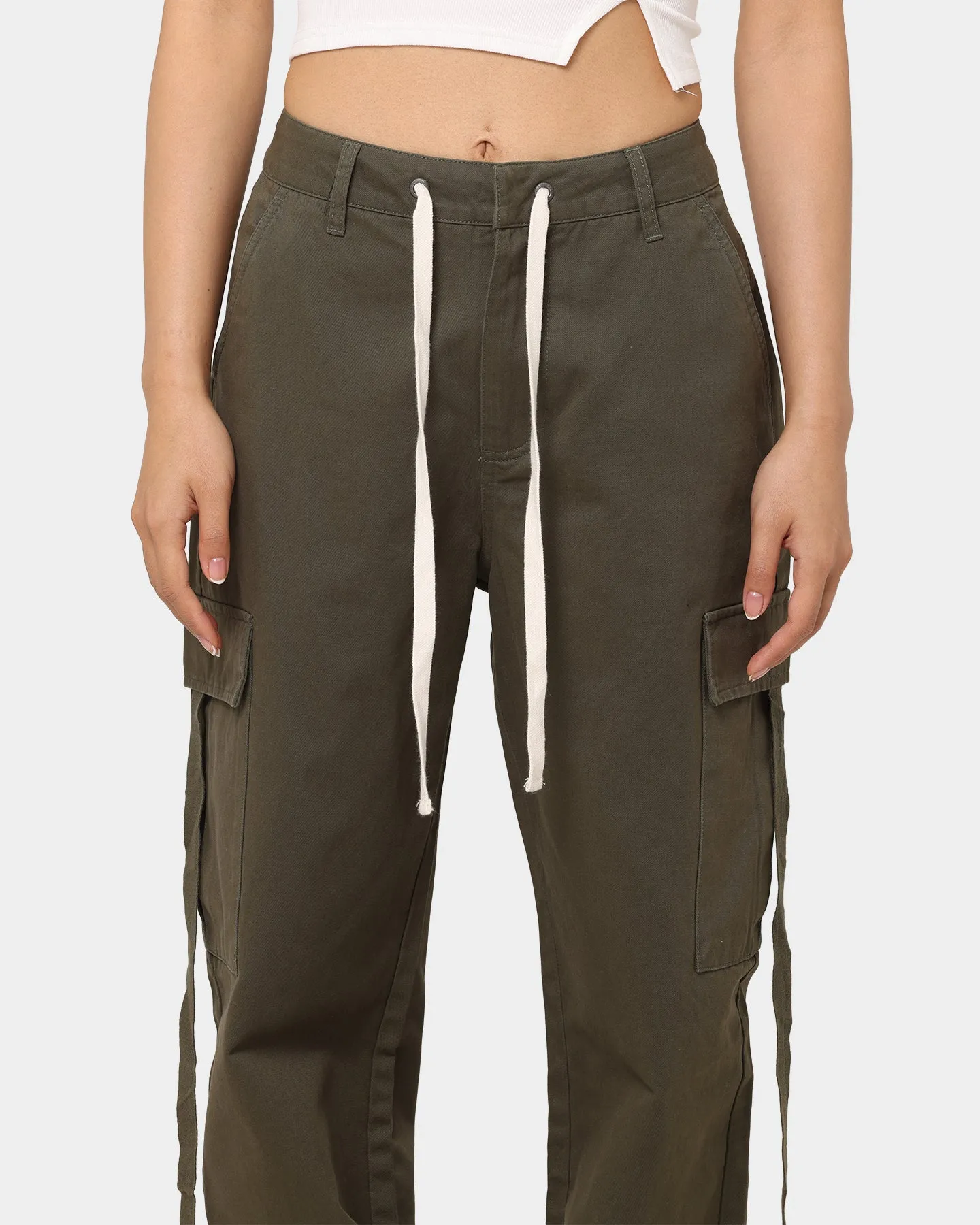 MNML Women's Baggy Cargo Pants Khaki