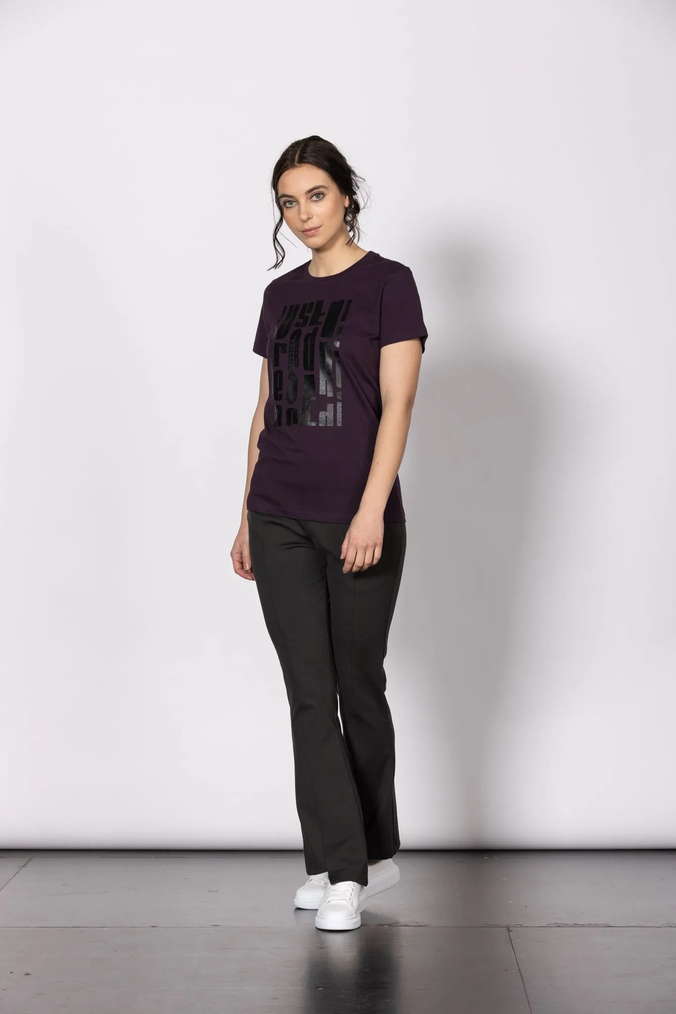 Motif Tee - Aubergine