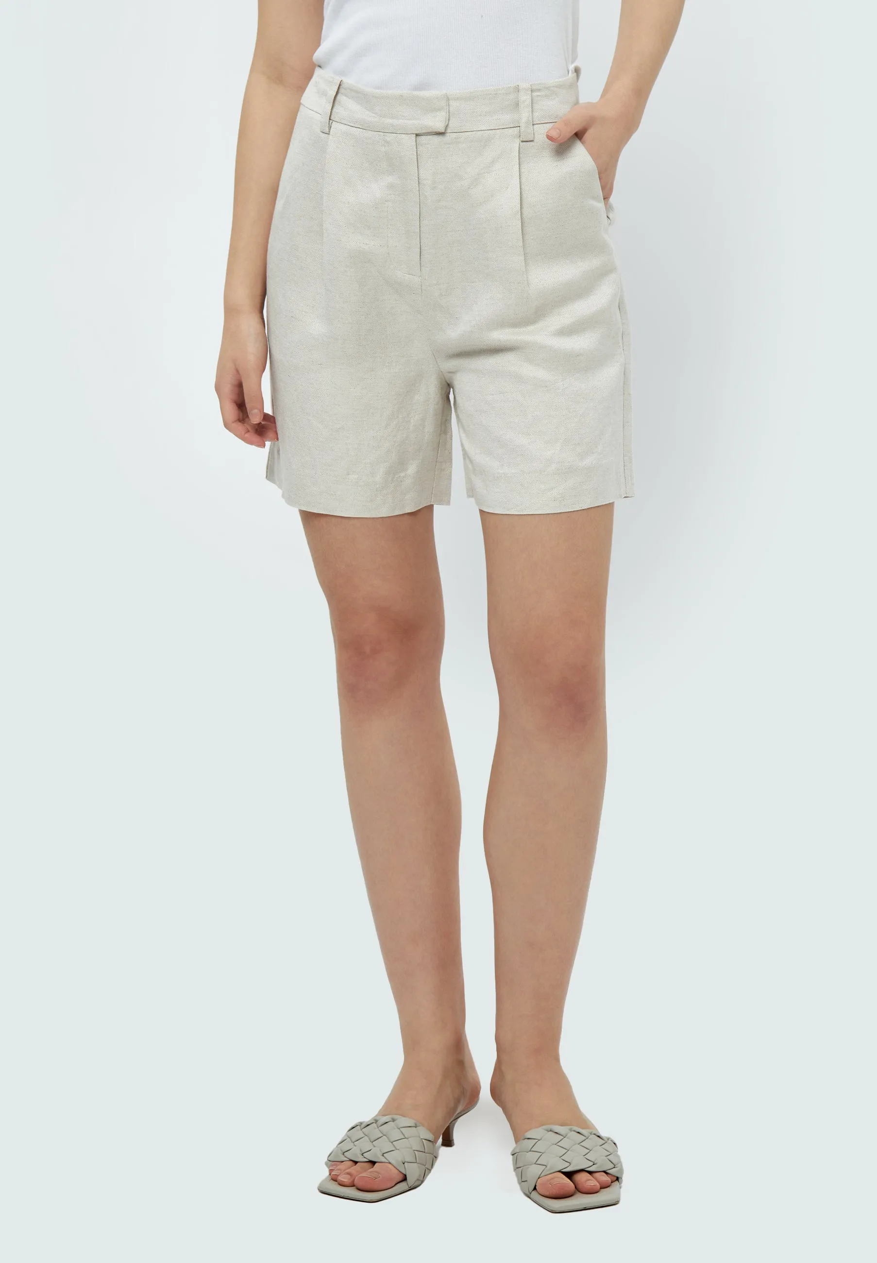 MSAuguste Linen Shorts - Nomad Sand Melange