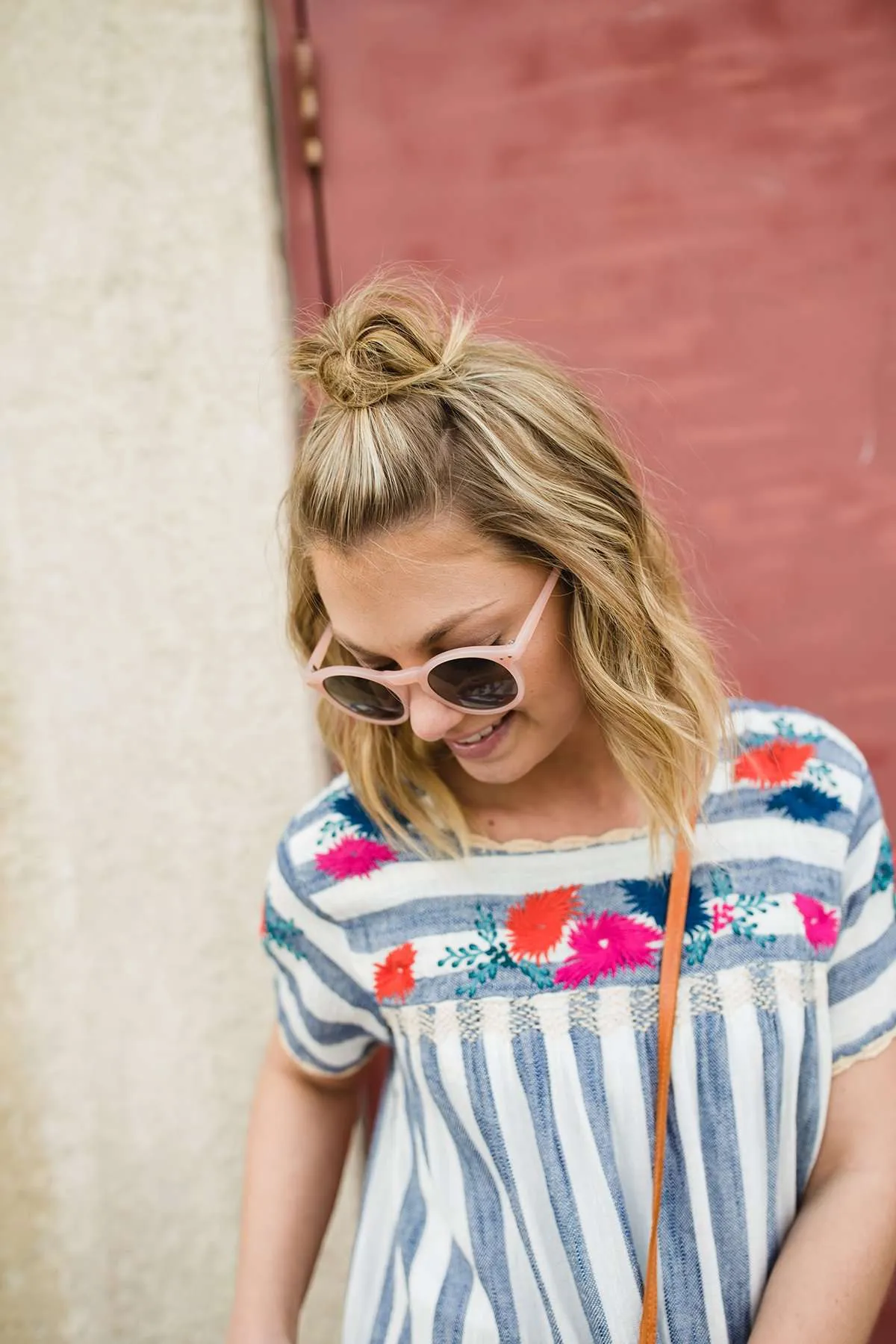 Nautical Striped Floral Top